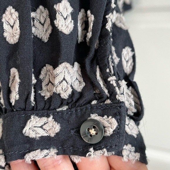 Pilcro By Anthropologie Tavi Textured Button Up Blouse Shirt Boho Size MP - Picture 7 of 16